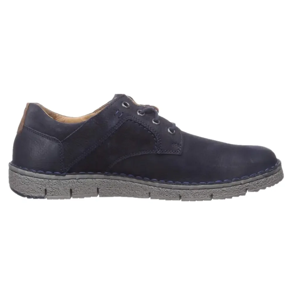 Josef Seibel men’s Ruben navy blue leather oxfords loafers size EU 41 or 9 shoes